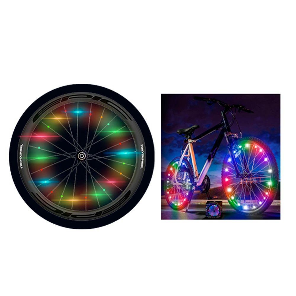 luces rueda bicicleta
